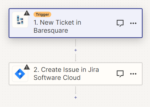 'Create Jira issues for new Baresquare tickets' template